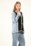 50619 - Comfortable and Stylish Knitwear Jacket with Denim Garnish - 2