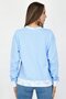 Women Round Neck Long Sleeves Tie Dye Sweatshirt, Blue - 4