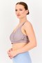 Women Sportswear Fit Padded Training Sport Bra, Mauve - 2