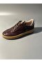 Noble Shoes Genuine Leather Dark Brown Women's Sneakers
