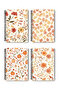 Autumn Leaves Design Wire Spiral A5 Unlined 4-Piece Souvenir, Memory, School Notebook Set - 6