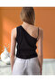 Women's One Shoulder Low-Cut Regular Fit Cotton Blouse - 2