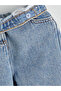 LCW Kids Blue Embroidered Girls' Jeans Pants - 2