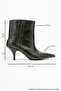 Nuvia Green Print Pointed Toe Women's Heeled Boots - 6