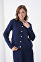 Women's Pleated Skirt Sweater Buttoned Suitable for Hijab Knitted Sweater Skirt Jacket Set - 4