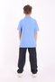Unisex Children's Polo Neck School T-Shirt Basic Short Sleeve 2-Piece School Long Sleeve T-Shirt 5-16 Years Old Blue - 9