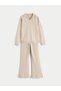 Polo Neck Girls' Knitwear Sweater and Leggings