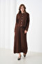 Women's Pleated Skirt Sweater Buttoned Suitable for Hijab Knitted Sweater Skirt Jacket Set - 5
