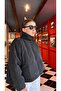 Black solid texture puffer jacket - 2