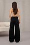 Women's High Waist Wide Leg Pleated Palazzo Jeans Pants - 5
