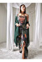Pleated Dress Cape Set
