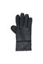 Black Genuine Leather Unisex Gloves - Wool Inside