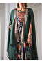Pleated Dress Cape Set - 4