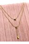 Steel Gold Double North Y Necklace - 6