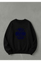 Men's Oversized Crew Neck Sweatshirt No Gai̇n Printed