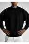 Sweatshirt Unisex Oversized Crew Neck Black Dont Kill My Vibe Printed - 2
