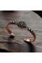 Copper Bracelet Copper Bracelet Copper Bracelet with Natural Stone Tiger's Eye Stone Copper Bracelet Pure Copper - 3
