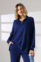 Women's Stand-Up Collar Half-Zippered Modal Double Tracksuit Set - 3