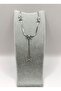Steel Silver Color Bow Y Necklace - 3