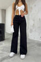 Women's High Waist Light Blue Wide Leg Palazzo Jeans - 3