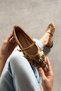 Belle Velvet and Embroidered Detail Round Toe Luxury Women's Ballet Flats - 5