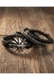 4Pcs Leather Bracelet Wolf Design Adjustable Genuine Leather Bracelet Men's Bracelet - 3
