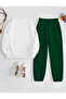 Brooklyn Printed Bottom Top Set Cotton Sports Crew Neck Sweatshirt And Elastic Sweatpants - 3