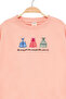 Girl's Round Neck Sweatshirt - Princess Dresses Patterned Embroidered Children's Sweatshirt - 5