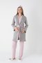 Women's Powder Jacquard Shawl Collar Lace Winter Special Design Maternity Pajama Set - 8