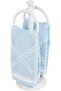 Hand Towel Holder Stand, 2-Ring Countertop Towel Holder, White
