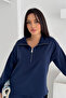 Premium Modal Fabric Half Zipper Women's Sweatshirt 1114 - 4