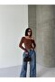 Asymmetrical Neckline Accessory Detail Shoulder Strap Long Sleeve Stylish Diver Blouse - 3
