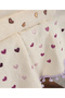 6 Pieces Heart Embroidered Velvet Hand Towel with Pompom 100% Cotton Stylish Bathroom Set (50X90 cm) - 4