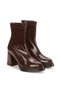 Nancy Series Patent Leather Thick Heel Pointed Toe Stylish Daily Wear Short Stretch Women's Boots - 4