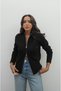 Black Double Zipper Cardigan - 2