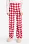 Girls Pajama Set Printed Long Sleeve Top Plaid Long Bottom F7287A825Au - 4