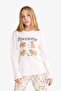 Girl's Pajama Set Printed Long Sleeve Top Long Bottom F6230A825Wn - 2