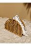 Wicker Rattan Oval Napkin Holder