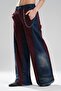 Women's Suede Fabric Paneled Chain Detailed Design Trousers - 2