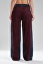 Women's Suede Fabric Paneled Chain Detailed Design Trousers - 3