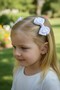Stone Bowknot School Hair Clip for Girls, Pack of 2, Standard White - 2
