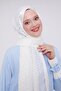 White Maze Pattern Deluxe Devore Shawl