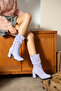 Rio Lila Dana Suede 7 cm Heel Round Toe Rounded Toe Booties with Ruffles Bottie - 2