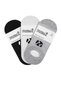3-Pack No Show Black White Grey Socks - 2