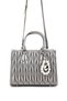 Women's Faux Leather Metallic Shoulder Bag - 5