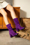 Rio Mor Dana Suede 7 cm Heel Round Toe Rounded Toe Boot with Ruffle Detail Bottie - 2