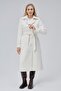 Ecru Regular Windbreaker Detailed Cashmere Coat - 2