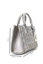 Women's Faux Leather Metallic Shoulder Bag - 2