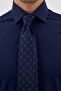 Navy Blue 100% Cotton Classic Collar Poplin Navy Blue Men's Shirt - 5
