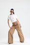 Petra Trench Fabric High Waist Wide Leg Pants R - 3